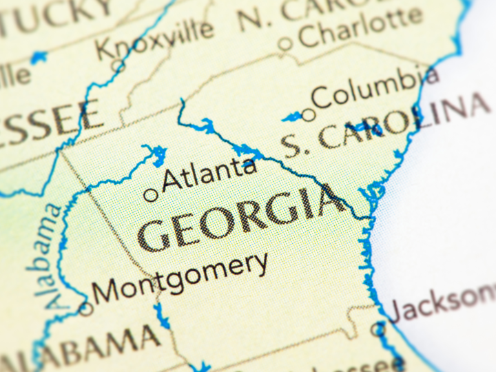 Green map of Georgia 