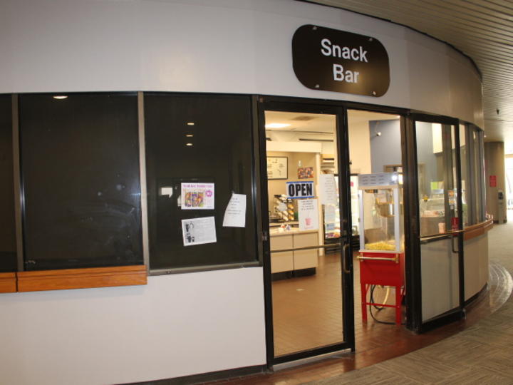 Front entrance of the Snack Bar which is located in the Sloppy Floyd Building.