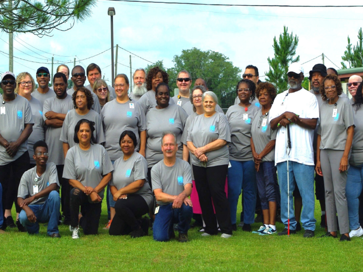 A group photo of GIB employees. 