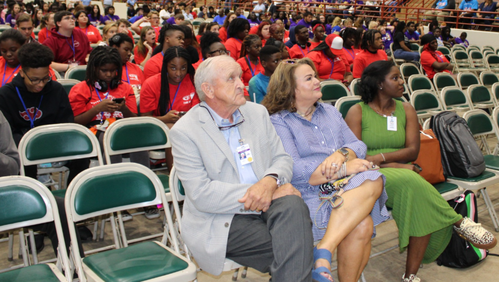 Tom and Jane McCall attended the rally event at the Georgia National Fair in Perry, Georgia.