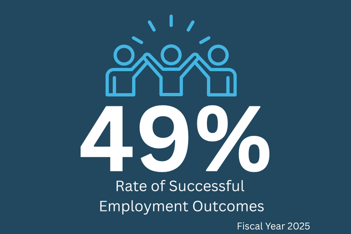 A blue and white graphic.